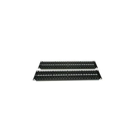 Cable Wholesale Rackmount 96 Port Cat5e Patch Panel, Horizontal, 110 Type, 568A & 568B Compatible, 4U 68PP-03096